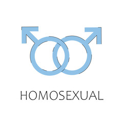 Homosexual vector sign. Icon of sexual orientation.