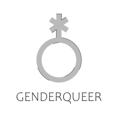 Genderqueer vector symbol. Icon of gender identity, simple sign.