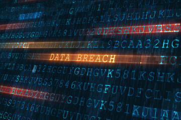 data breach concept, internet security and data protection