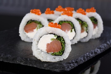 roll with salmon