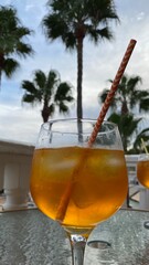 aperol cocktail on the beach