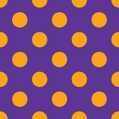 Colorful Polka Dot seamless pattern. Vector background. Halloween pattern.