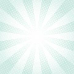White and green Sunburst Pattern Background. Sunburst with rays background. Vector illustration. White and green radial background. Halftone background.