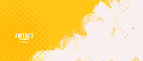 Fototapeta premium Yellow abstract background with grunge texture. Vector illustration 
