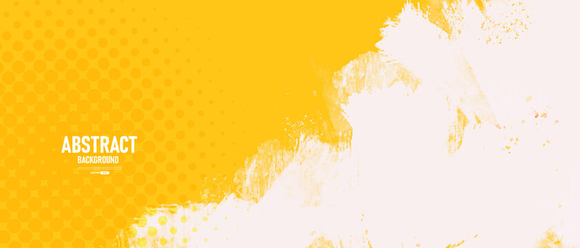 Yellow abstract background with grunge texture. Vector illustration	