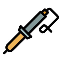 Home soldering icon. Outline home soldering vector icon color flat isolated