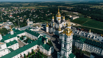 Aerial view - Holy Dormition Pochayiv Lavra, Pochayiv, Ukraine