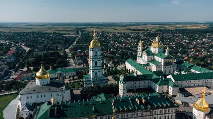 Deurstickers Aerial view - Holy Dormition Pochayiv Lavra, Pochayiv, Ukraine © Bohdan Melnyk