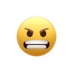 Fototapeta premium Aggressive Smiley Face