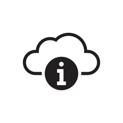 Cloud Information Icon - Cloud Data Info Icon