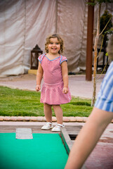 little child playing on playground