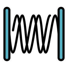 Soundproofing icon. Outline soundproofing vector icon color flat isolated