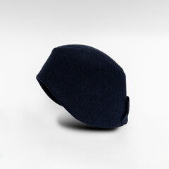 ink blue hat isolated on white 