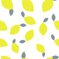 Lemon seamless pattern vector illustration. Summer design
