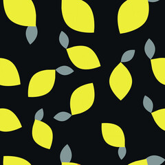 Lemon seamless pattern vector illustration. Summer design