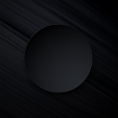 Black round frame on brush strokes background.