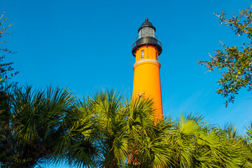 Ponce de Leon Inlet Lighthouse is a National Historic Landmark in town of Ponce Inlet in Central...