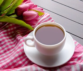 Cup of tea in catering concept