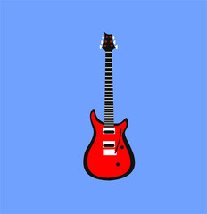 electric guitar vector image