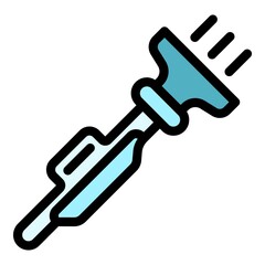 Car steam cleaner icon. Outline car steam cleaner vector icon color flat isolated