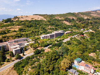 Fototapeta na wymiar Aerial view of town of Sandanski, Bulgaria