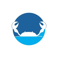 Crab icon logo vector design