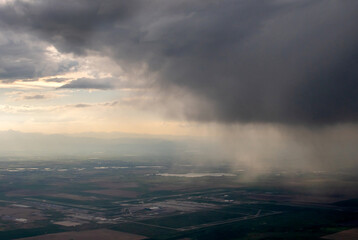 Obraz premium Storm clouds as seen from an airplane