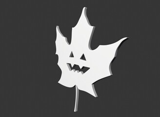 Halloween decorations on the black background 3D-rendering