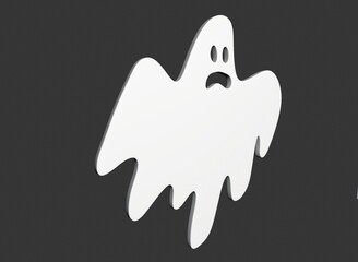 Halloween decorations on the black background 3D-rendering