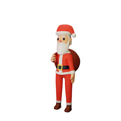 santa character with christmas and new year concept