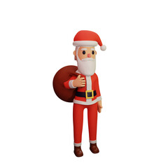 santa character with christmas and new year concept