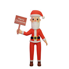 santa character with christmas and new year concept