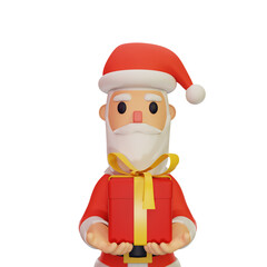 santa character with christmas and new year concept