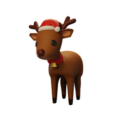 reindeer with christmas and new year concept