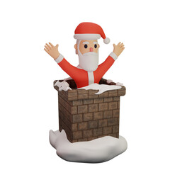 santa character with christmas and new year concept