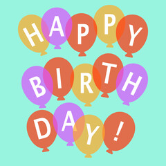 Great Happy Birthday Card. Vector typography illustration 