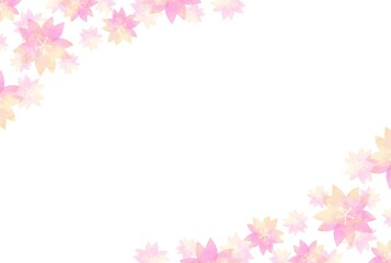 優しい水彩の桜の背景イラスト