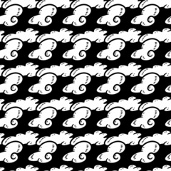 seamless pattern of cloud cartoon background