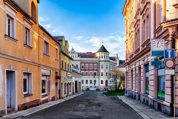 Naklejka na ściany i meble Cityscape of Domažlice, Domazlice, Czech republic ,Tschechische Republik