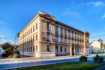 Domažlice, základní školy . View to the Primary school in Domazlice, Czech Republic