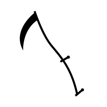 recommend clip art: agricultural scythe weapon vector icon 