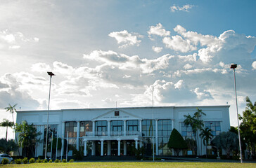 Palácio Senador Hélio Campos em Boa Vista Roraima com nuvens espetaculares