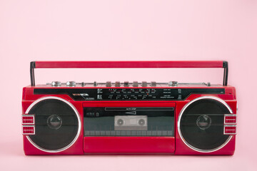Red vintage Cassette Player
