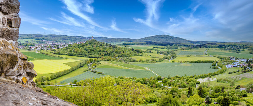 Panoramic view from castle Gleiberg