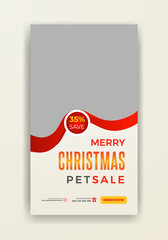 Chritmas New Year Pet Sale Instagram Story Template Design