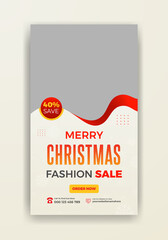 Chritmas New Year Fashion Sale Instagram Story Template Design