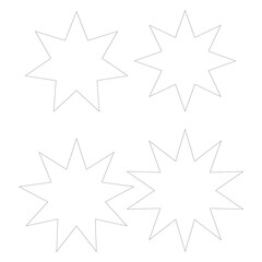 Obraz premium Polygonal forms icon. Geometric figure. Line art. School education. Basic math element. Vector illustration. Stock image. EPS 10.