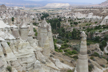 Fototapeta premium a valley of tall white stones of bizarre shape created by the wind