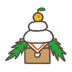 鏡餅のイラスト
