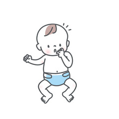かわいい赤ちゃんのイラスト素材